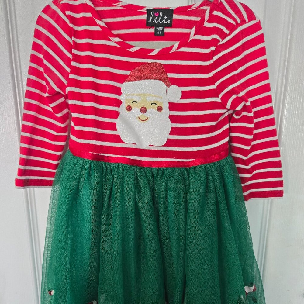 Lilt Santa Dress 3t